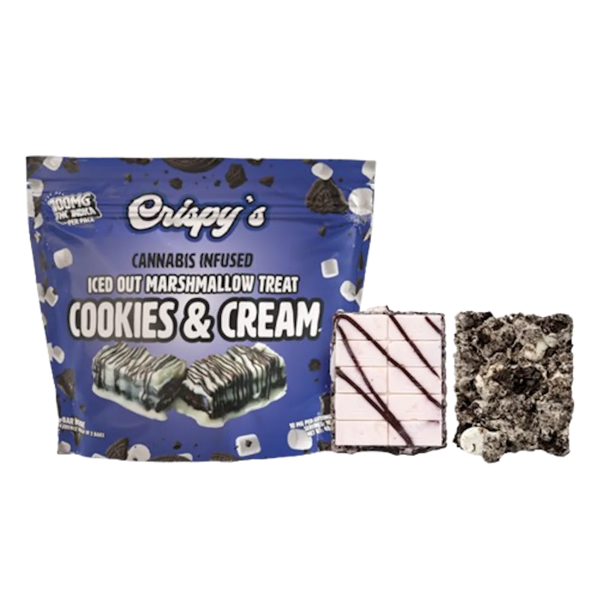 Crispys | Marshmallow Treat | 100mg | Cookies and Cream