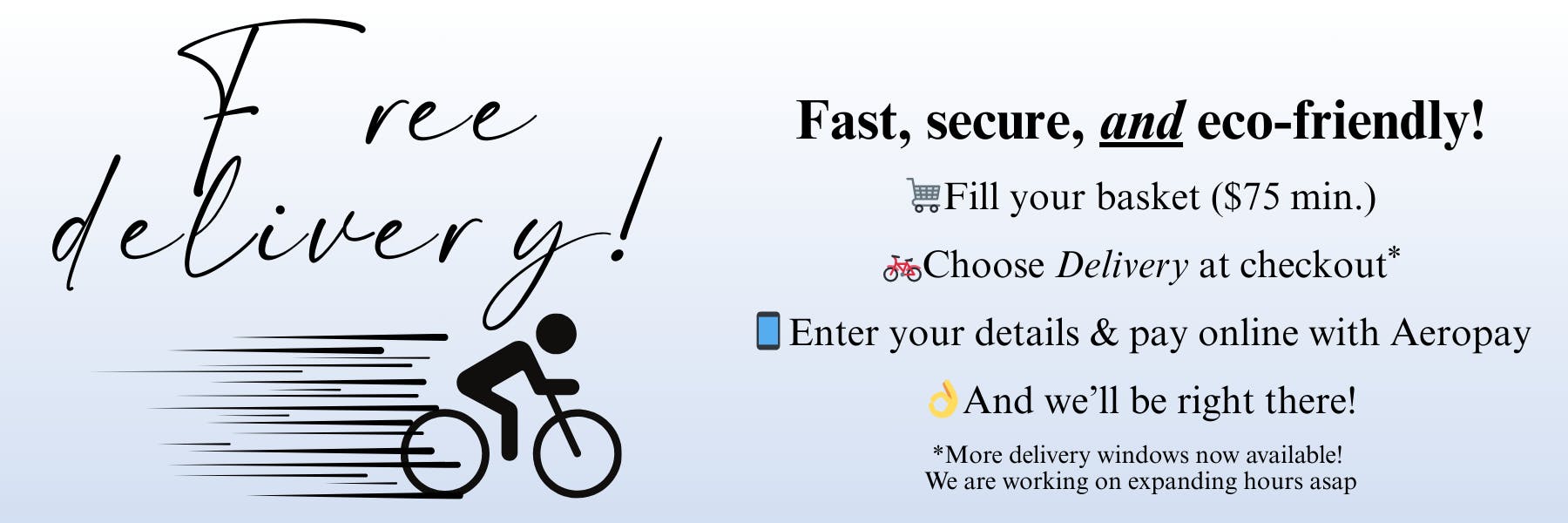 Free Delivery Available!