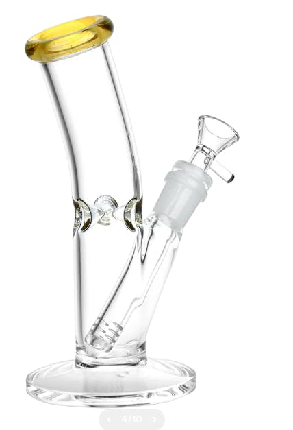 All Good | Bent Neck Glass Bong | 10in | Yellow