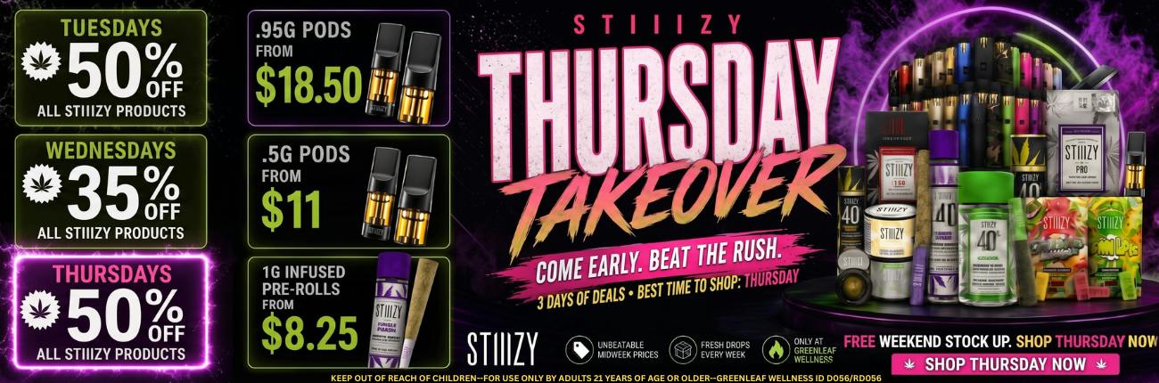 Stiiizy Thursday 50%