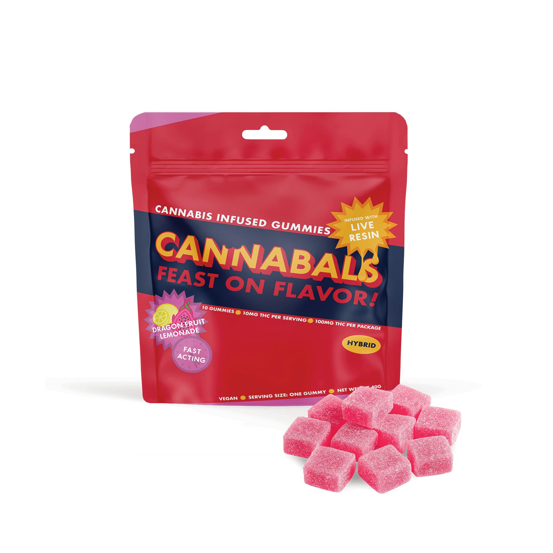 Gummies · 10mg 10pk · Dragonfruit Lemonade by Cannabals