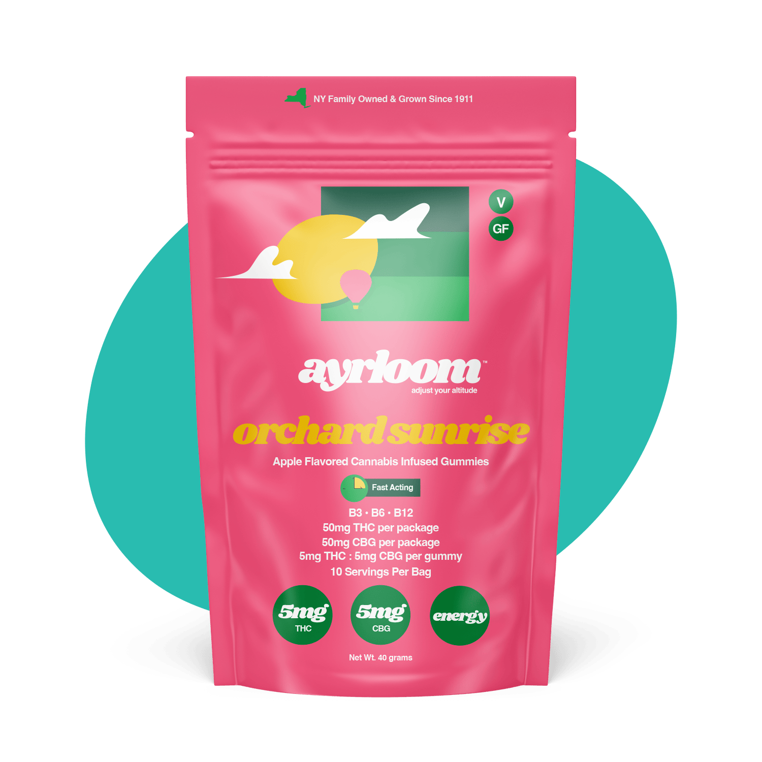 Gummies · 10mg 10pk ( 5THC:5CBG ) · Orchard Sunrise by ayrloom