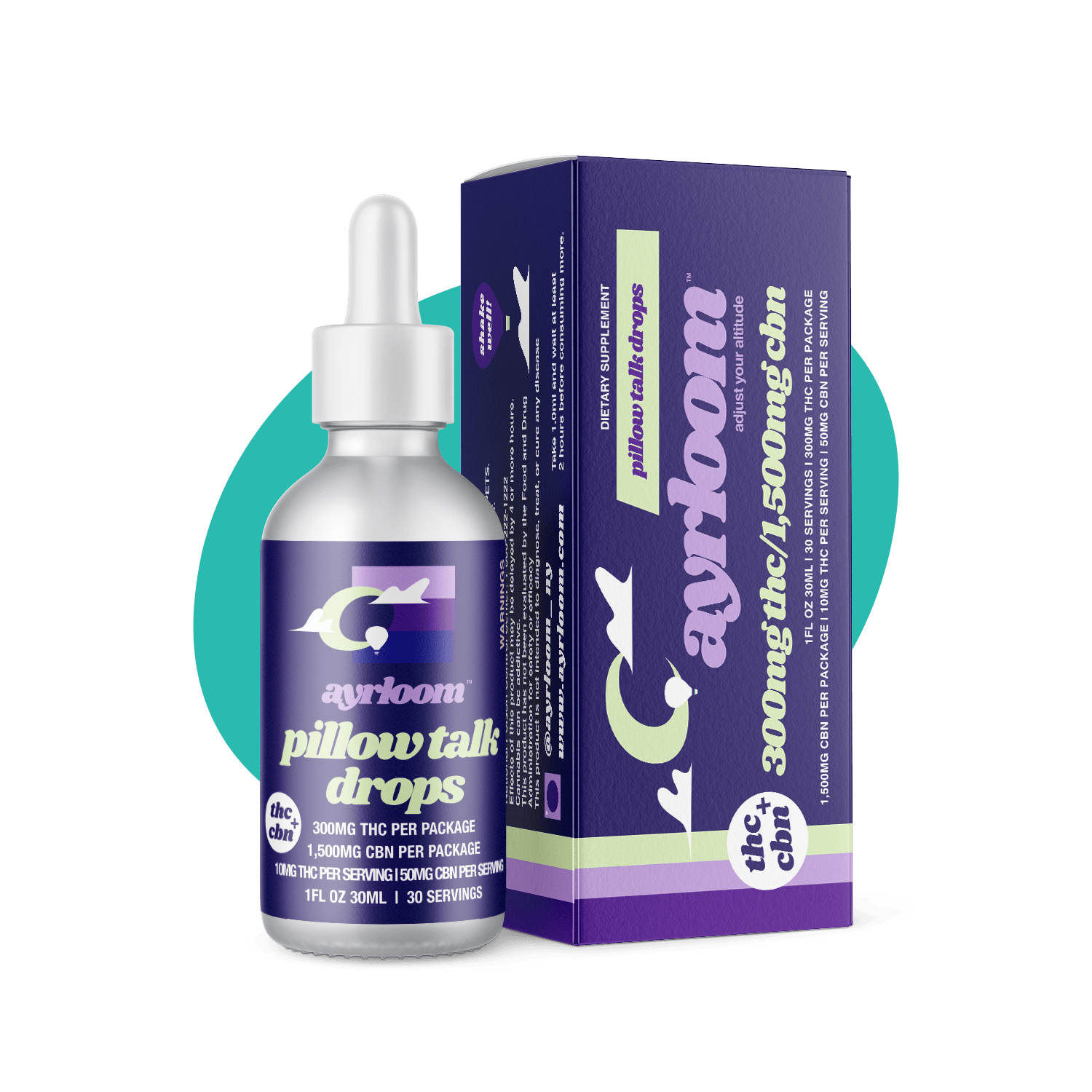 Tincture · 300mg THC : 1500mg CBN · Pillow Talk by ayrloom