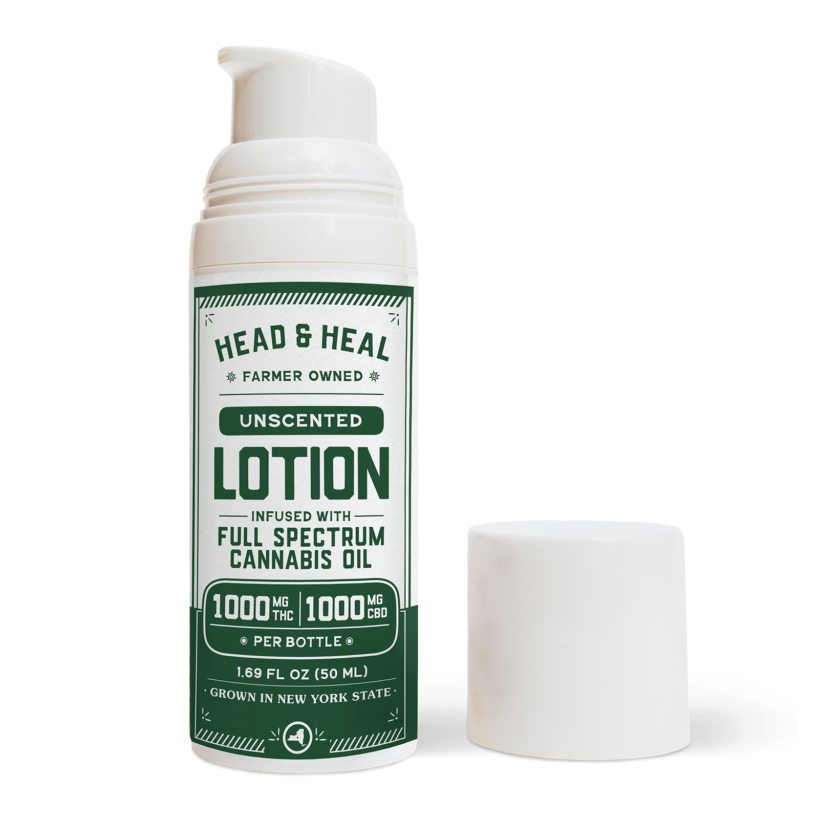 Lotion · 1000mg THC : 1000mg CBD · Unscented by Head & Heal