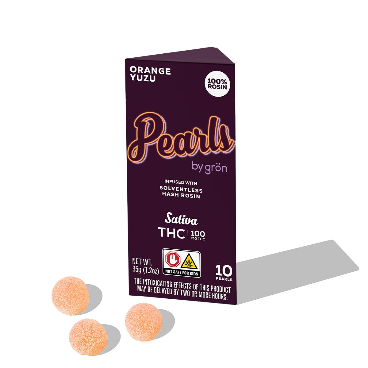 Orange Yuzu Rosin Pearls - 100mg | Edibles | Grön | SoulFlora (Rec