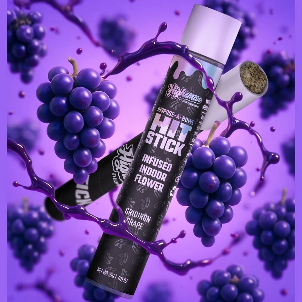 Hit Stick - Gridiron Grape - 0.5g Infused Indoor Flower Disposable Bowl