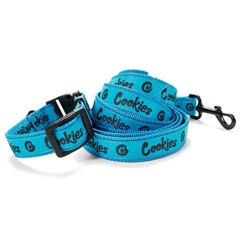 Dog Leash And Collar Original Mint Nylon Blue Medium