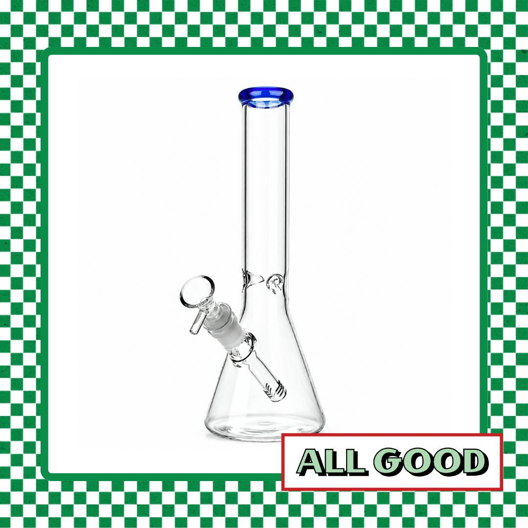 All Good | Glass Bong | 12in | Blue