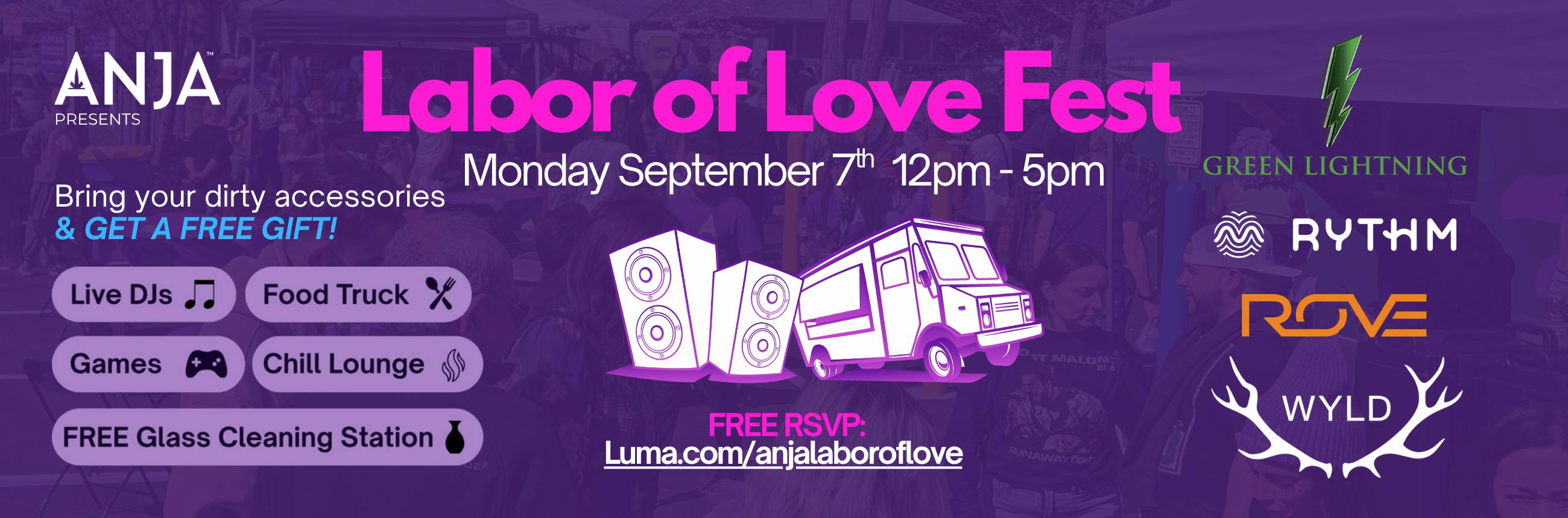 Labor of Love Fest: Monday, 9/7 12 – 5:00 PM