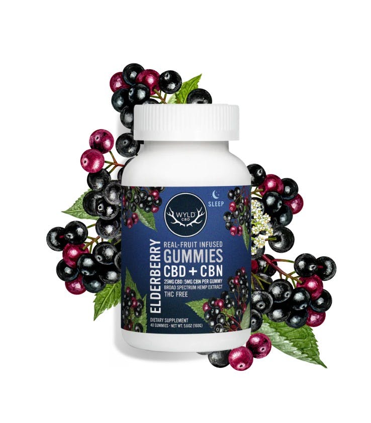 Elderberry CBD:CBN 5:1 500mg Gummies WYLD