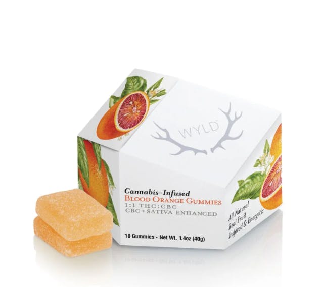 Blood Orange 1:1 THC:CBC 100mg Gummies WYLD (S)