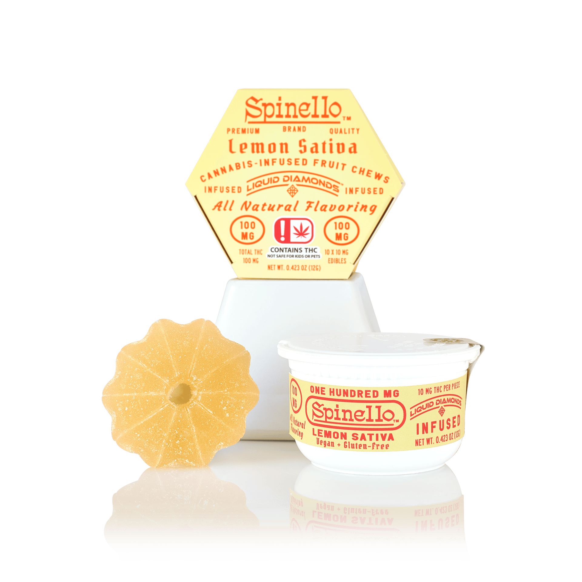 Lemon Sativa Liquid Diamonds Fruit Chews 100mg SPNO (S)