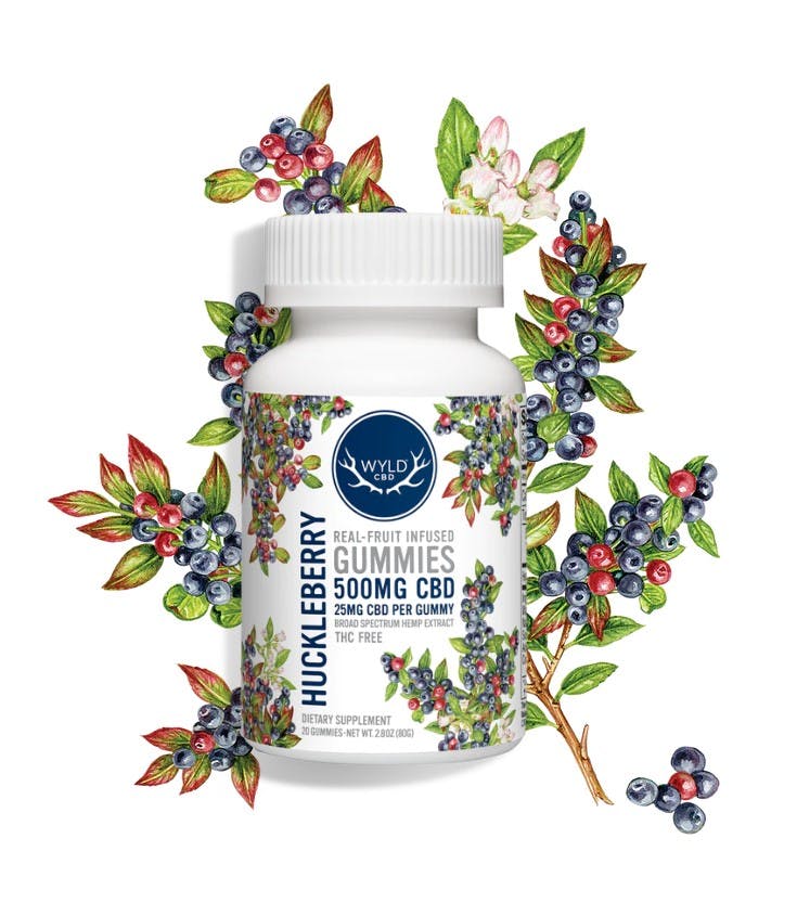 Huckleberry 500mg CBD Gummies WYLD