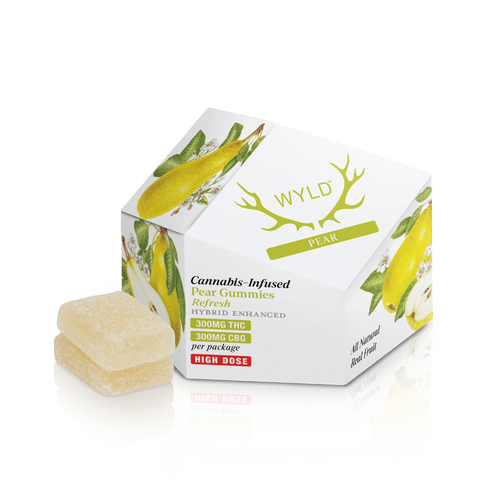 Pear 1:1 THC:CBG 300mg Gummies WYLD (H)