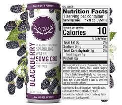 Blackberry CBD Sparkling Water 50mg WYLD