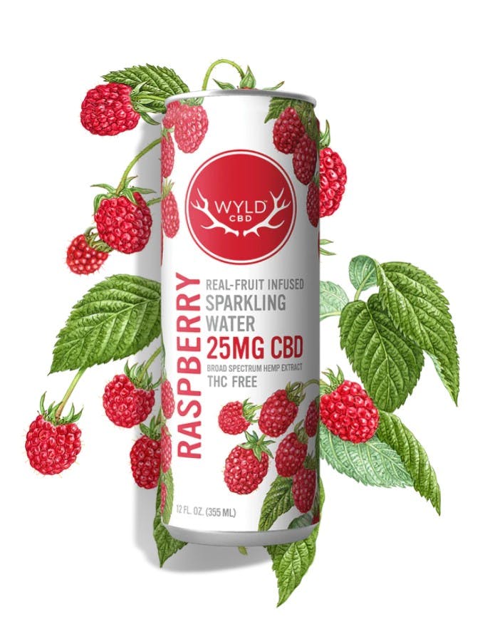 Raspberry CBD Sparkling Water 50mg WYLD