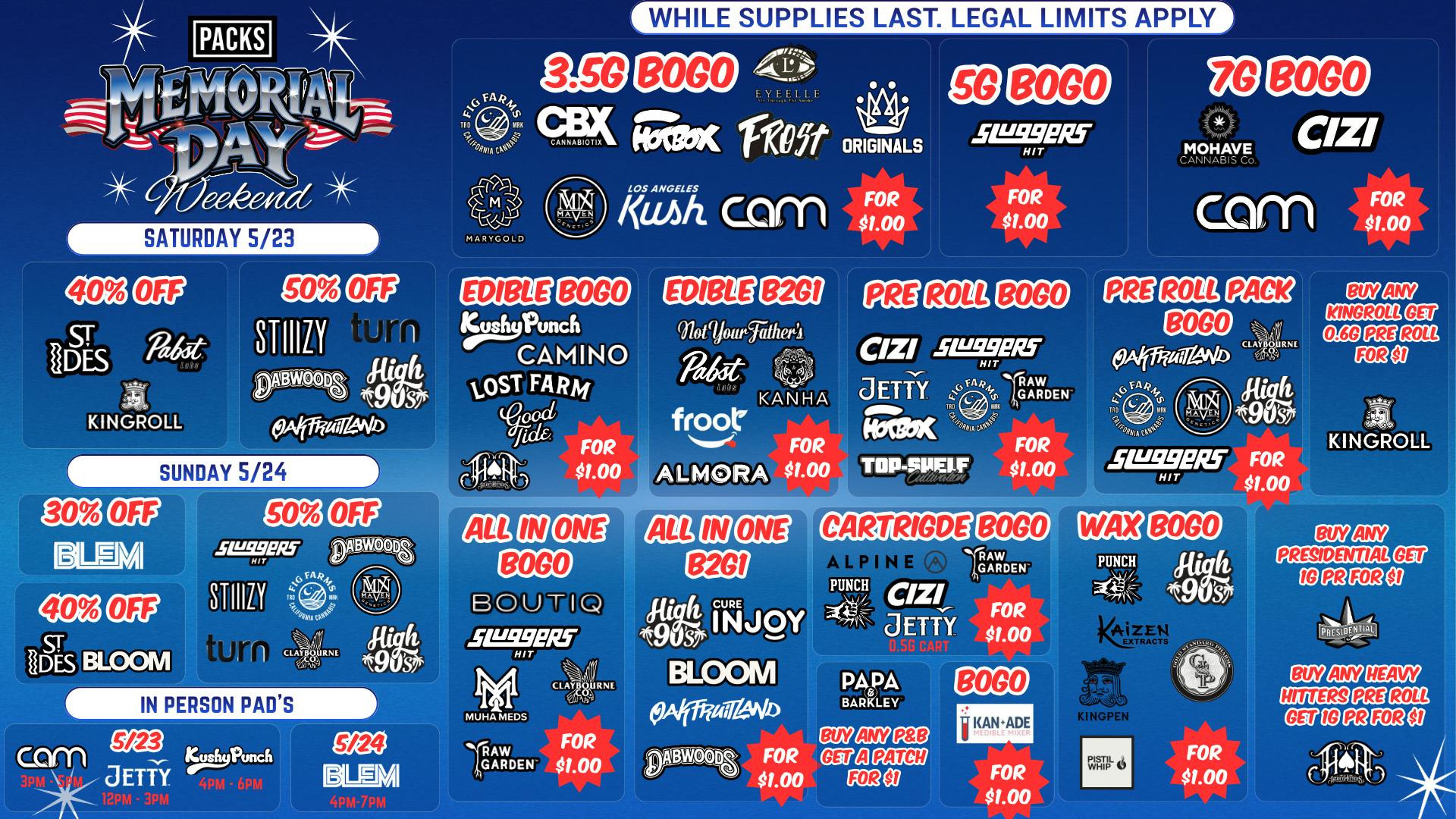 Memorial Weekend Deals OC