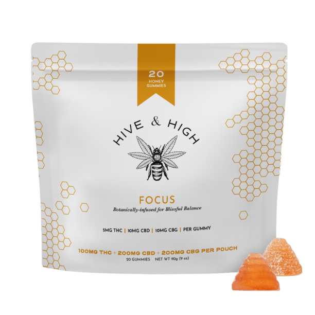 Hive & High | Focus – Daytime | Gummies | 100mg