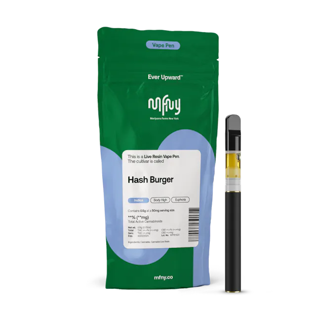 Mfny Hash Burger Live Resin AIO, 0.5 g · Disposable