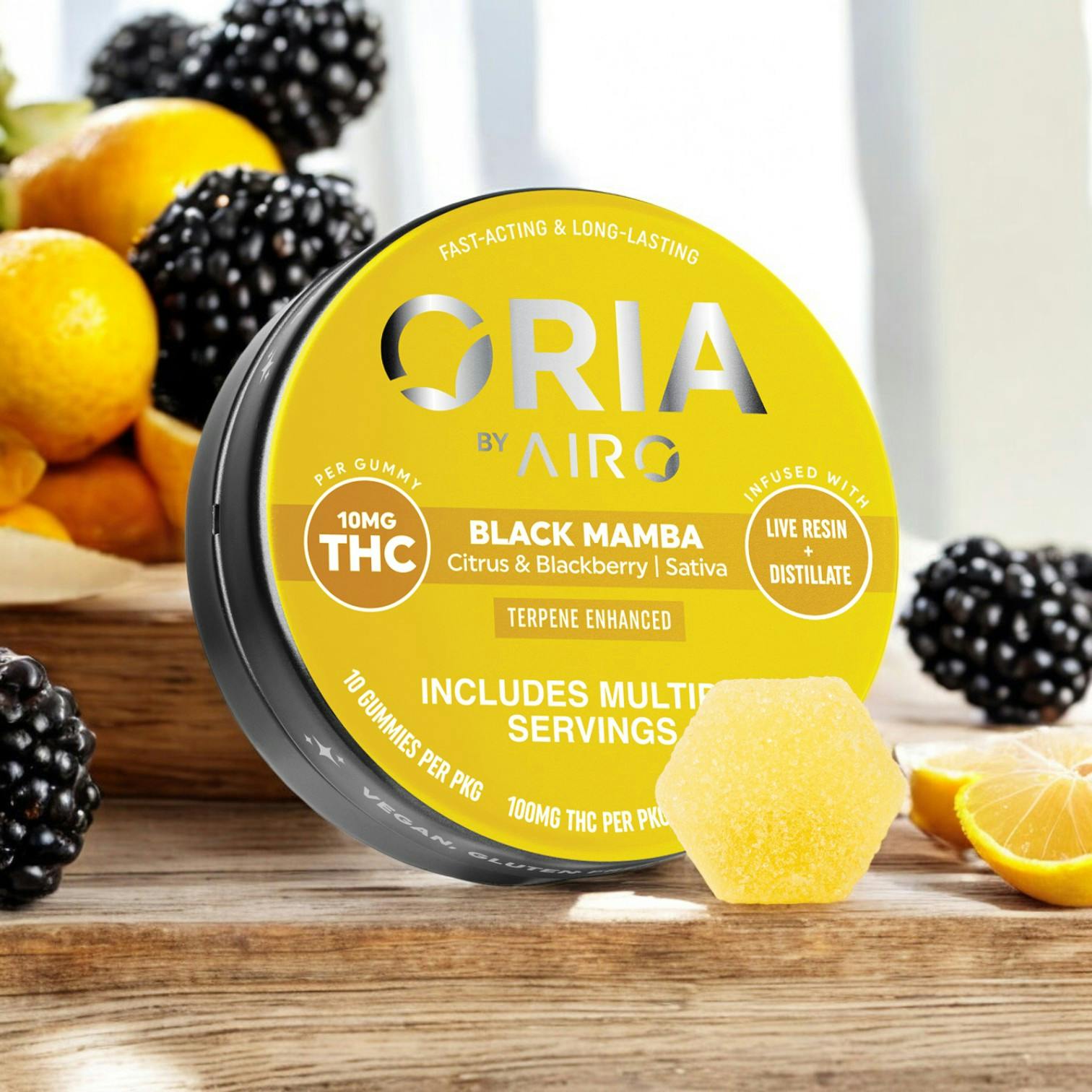 BLACK MAMBA - LIVE RESIN GUMMIES - 10 PACK - 100 Mg