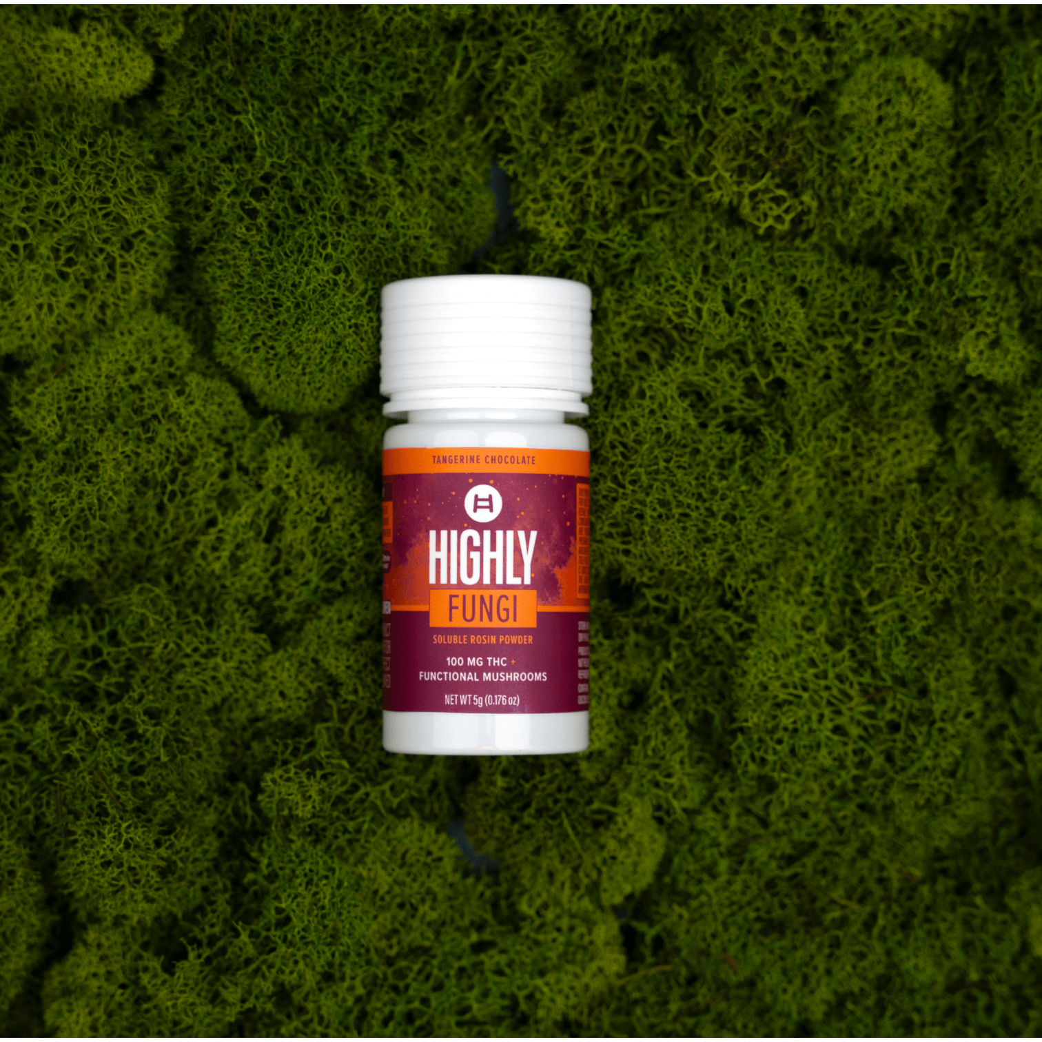 HIGHLY ZEN - TANGERINE CHOCOLATE FLAVOR WITH THC AND FUNCTIONAL MUSHROOMS 1:10 - SOLUBLE ROSIN POWDER - 100 Mg