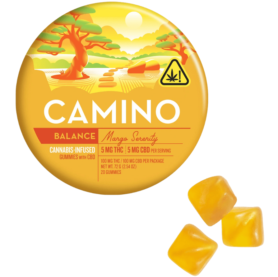 CAMINO | "BALANCE" MANGO SERENITY [1:1 THC:CBD] GUMMIES - 100MG/20PK