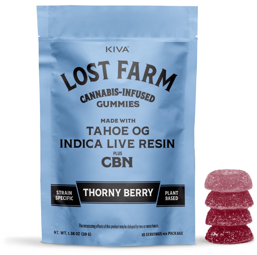 LOST FARMS | LIVE RESIN -  THORNY BERRY X OG KUSH GUMMIES - 10OMG/10PK