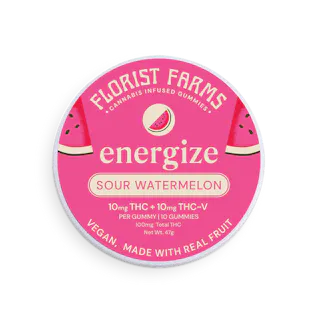 Florist Farms - Sour Watermelon - Energize 1:1 THC:THCv - 10pk - 100mg