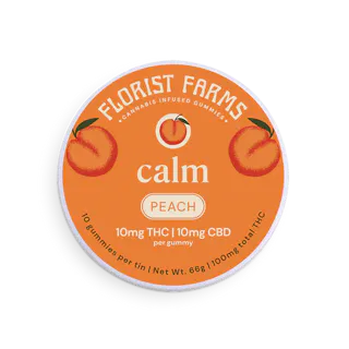 Florist Farms - Peach - Calm 1:1 THC:CBD - 10pk - 100mg