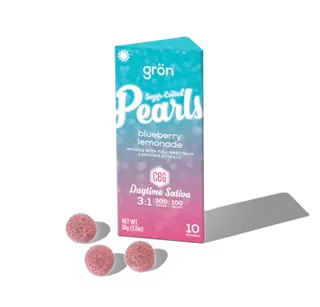 Grön - Pearls - Blueberry Lemonade 1:3 THC:CBG - Rosin Infused Gummies - 10pk - 100mg