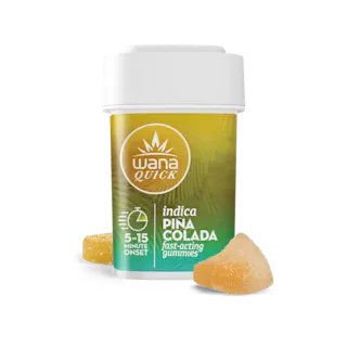 Wana - Quick Piña Colada Indica - Kosher Gummies - 10pk - 100mg