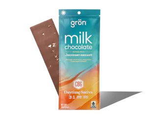 Grön - Jacobsen Sea Salt Milk Chocolate 3:1 THC:CBG (Daytime Sativa) - Rosin Infused - 100mg