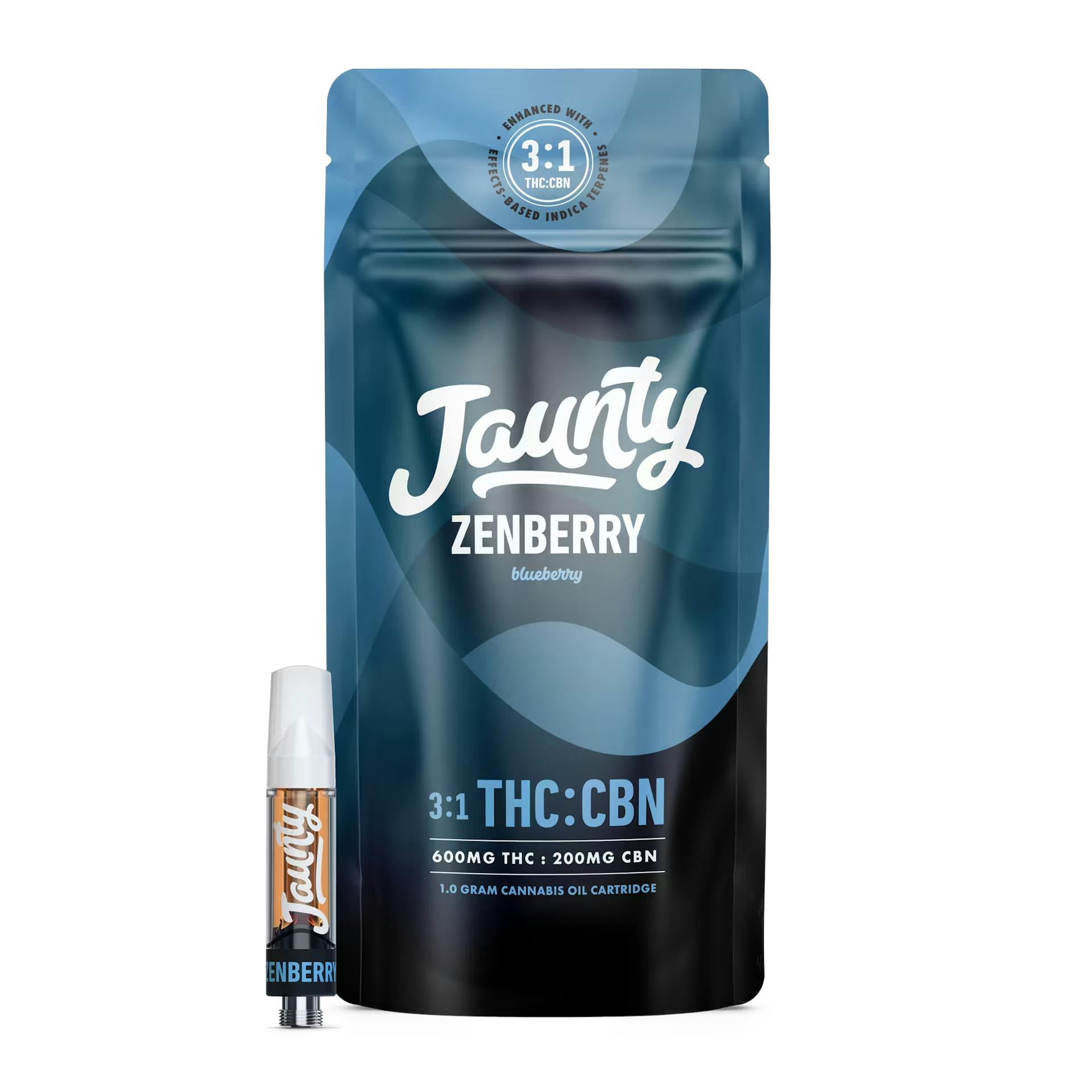 Jaunty - Zenberry 3:1 THC:CBN - Vape Cartridge - 1g - 1g by