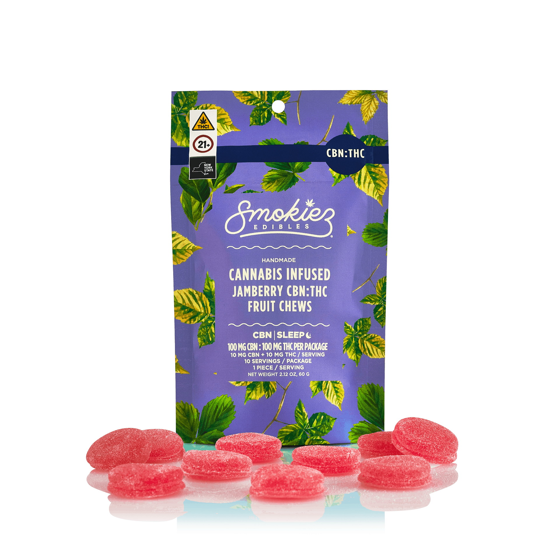 Smokiez - Sweet Jamberry 1:1 THC:CBN - 10pk - 100mg - 100mg by
