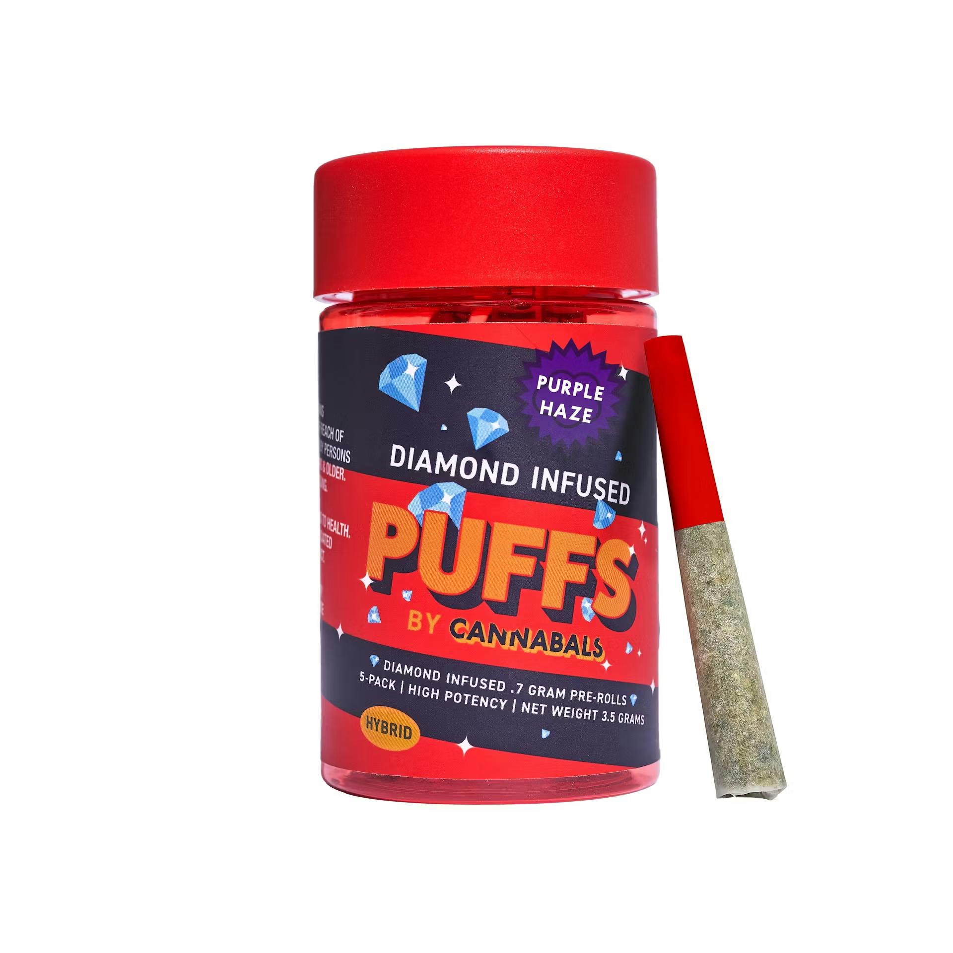 Cannabals - Purple Haze - Diamond Infused Puffs - 5pk - .7g - 3.5g