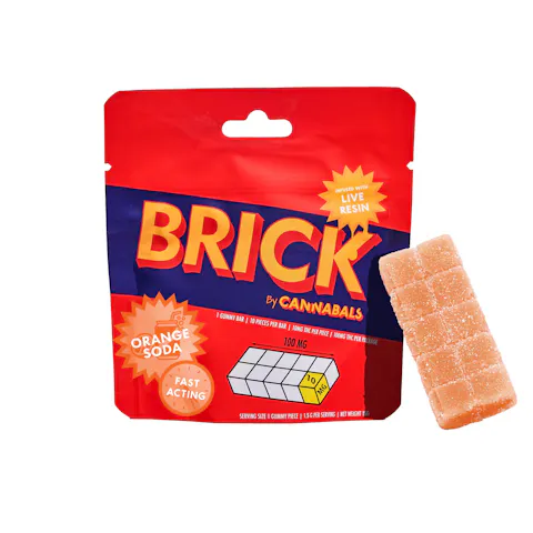 Cannabals - Orange Soda - Live Resin Gummy Brick - 100mg