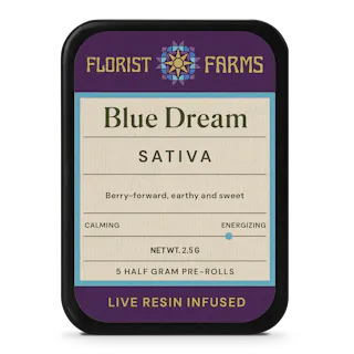 Florist Farms - Blue Dream - Live Resin Infused - 5pk - .5g