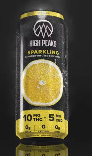 High Peaks - Sparkling Lemonade 2:1 THC:CBD (Sugar Free) - 12oz - 10mg