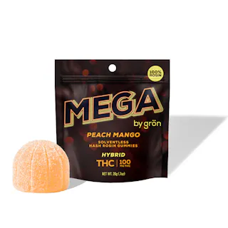 Grön - Mega - Peach Mango - Hash Rosin Infused - 100mg