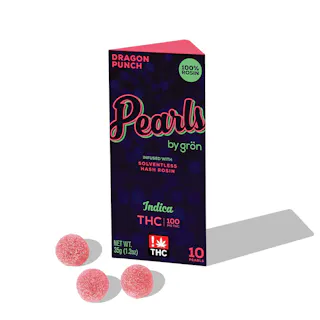 Grön - Pearls - Dragon Punch - Hash Rosin Infused Gummies - 10pk - 100mg
