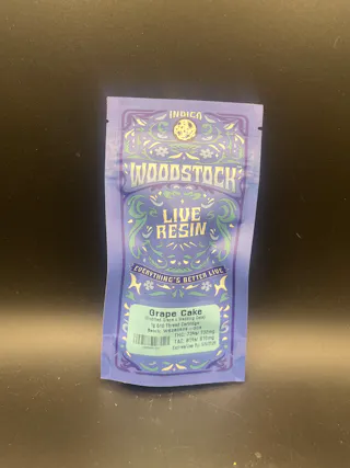 Woodstock - Grape Cake - Live Resin Vape Cartridge - 1g