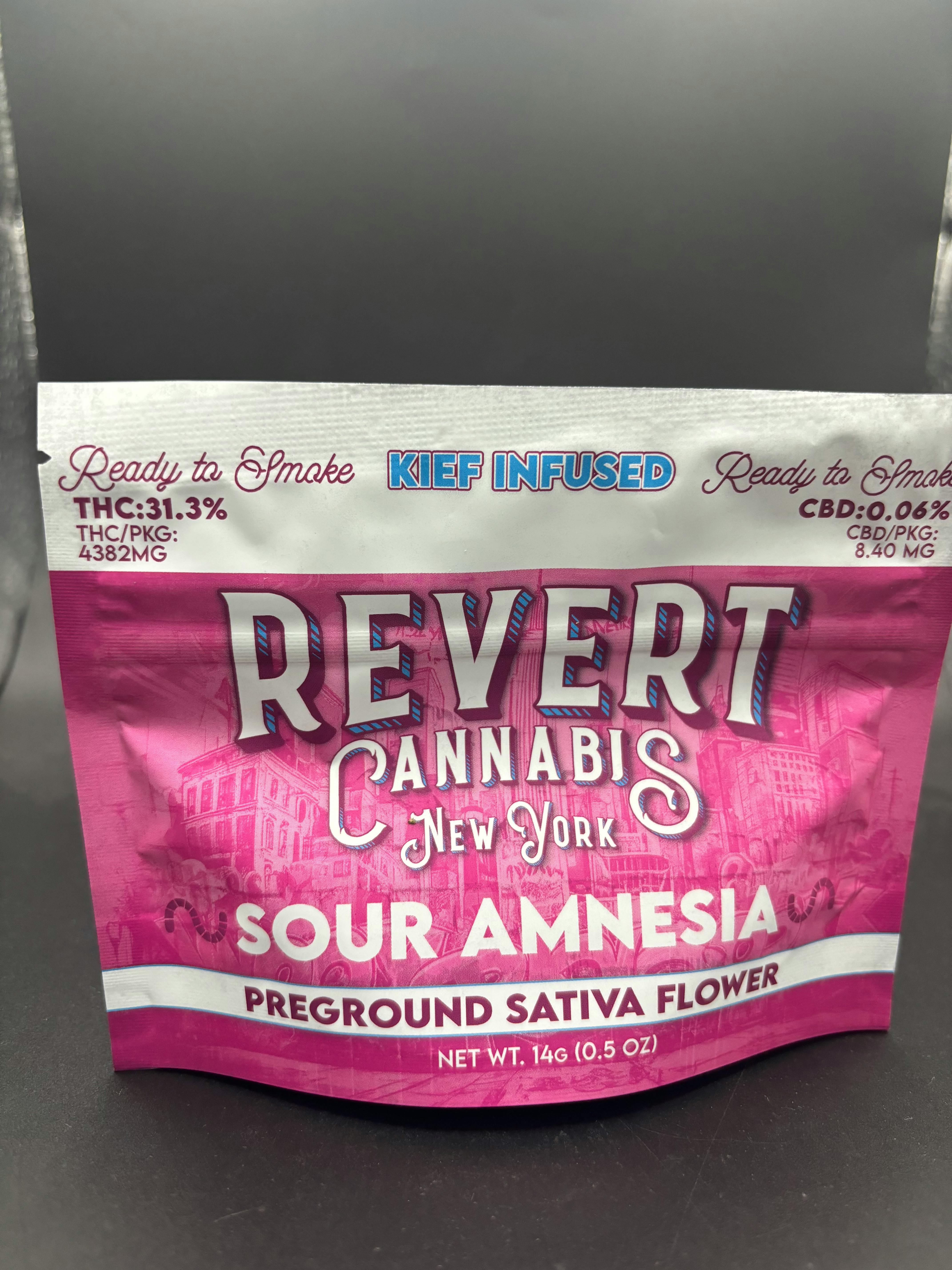 Revert - Sour Amnesia - Kief Infused Ground Flower - 14g - 14g by