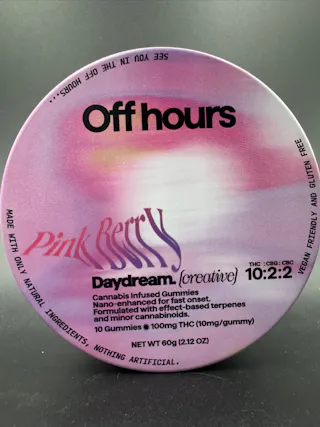 Off Hours - Daydream 5:1:1 THC:CBG:CBC - Pink Berry - 10pk - 100mg