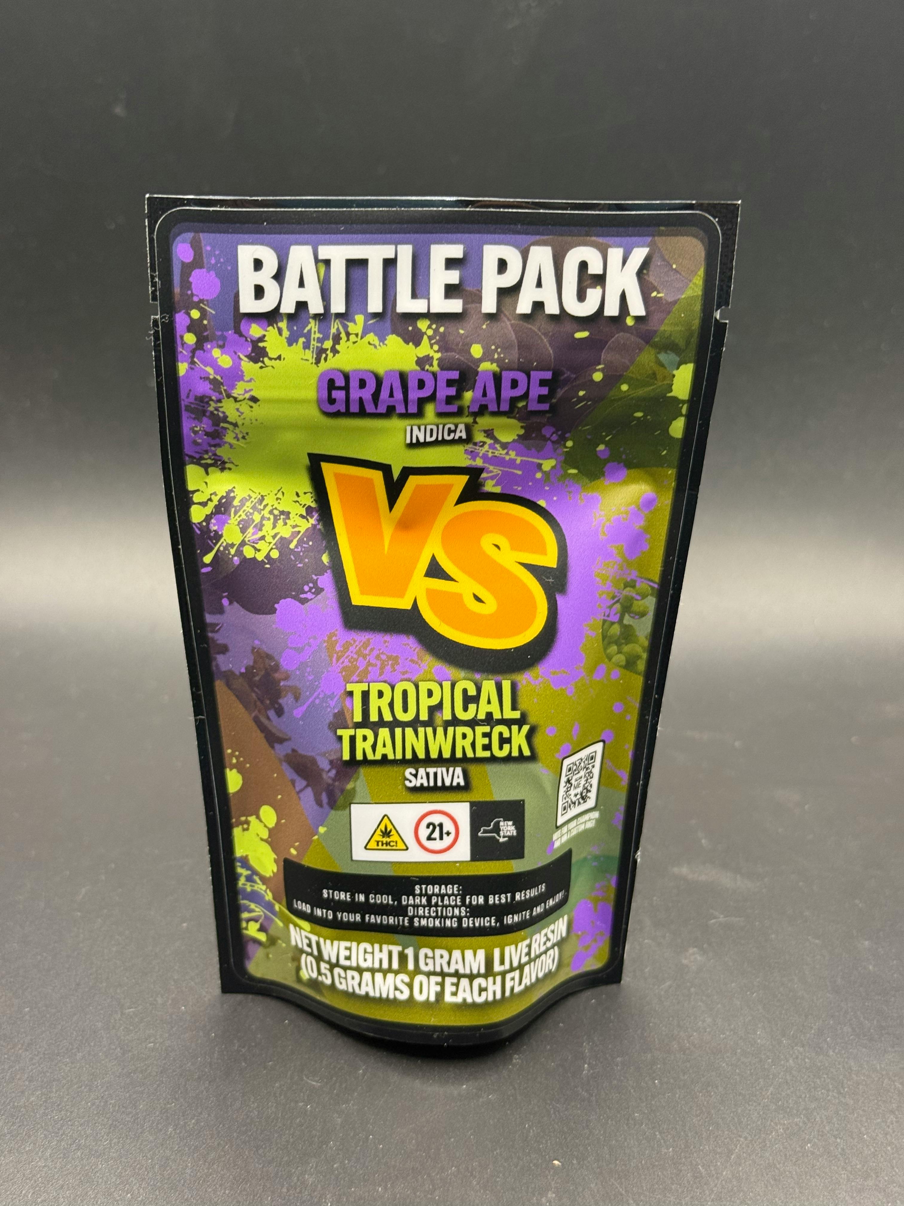 Battle Pack - Grape Ape/Tropical Trainwreck - Live Resin Duo Pack - .5g x 2  - 1g by Battle Pack | Buy Online White Plains NY
