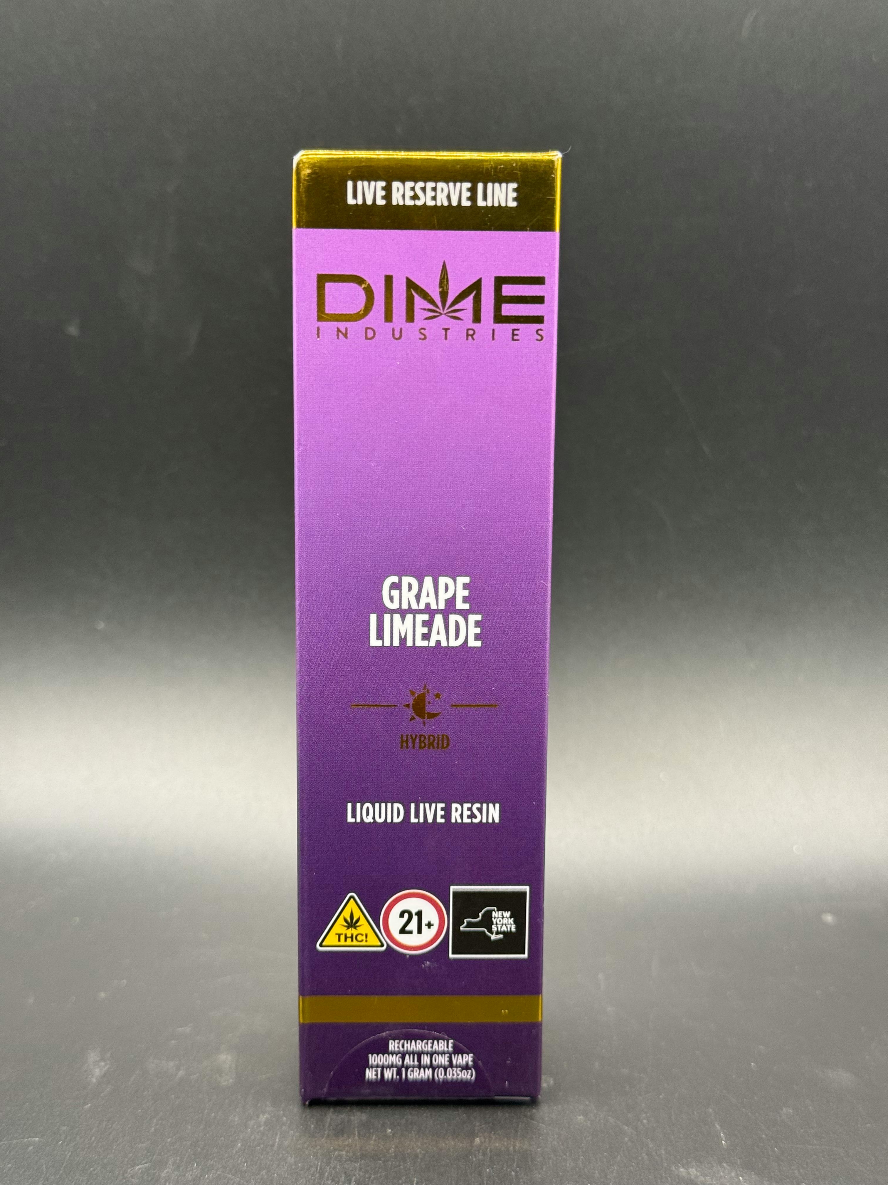 Dime Industries - Grape Limeade - Live Resin Disposable Vape - 1g - 1g by Dime  Industries