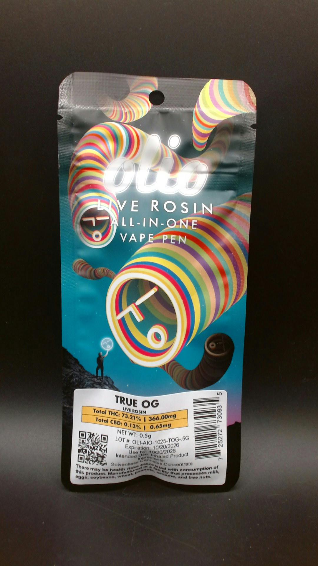 Olio - True OG - Live Rosin Cartridge Vape - .5g - 0.5g by Olio | Buy Online White Plains NY Olio - True OG - Live Rosin Cartridge Vape - .5g - 0.5g by Olio | Buy Online White Plains NY