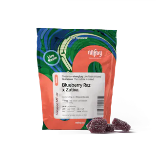 MFNY – Blueberry Raz x Zativa – Live Resin Gummies – 10pk - 100mg