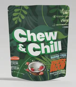 Chew & Chill - Tigers Blood 5:1 THC:CBN (Sugar Free) - Live Resin Gummies 10pk - 100mg