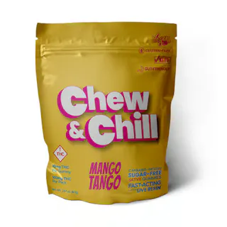 Chew & Chill - Mango Tango 100mg (Sugar Free) - Live Resin Gummies 10pk - 100mg