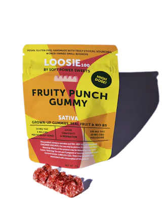 Soft Power Sweets - Loosie Fruity Punch Gummy 5:1 THC:CBG - 100mg